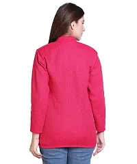 HRD7 Woolen Front Open Buttoned Women Cardigan Sweaters-thumb3
