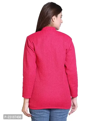 HRD7 Woolen Front Open Buttoned Women Cardigan Sweaters-thumb4