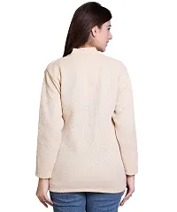 HRD7 Woolen Front Open Buttoned Women Cardigan Sweaters-thumb1
