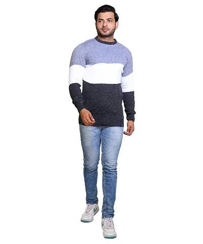 Comfortable Round Neck Pullover Sweater For Men