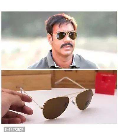 Buy AISLIN Toughened Glass Aviator Unisex Sunglasses - (Dark Green G-15 Lens  | Golden Metallic Frame) Online at Best Prices in India - JioMart.