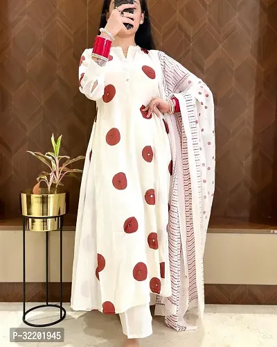 Fancy Rayon Kurta Bottom And Dupatta Set For Women