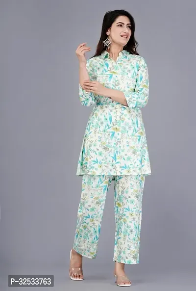 Fancy Rayon Printed Kurta Bottom Set For Women-thumb0