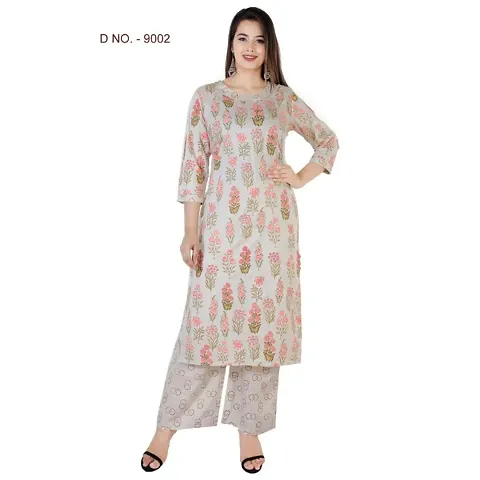 Stylish Viscose Rayon Straight printed Kurtis