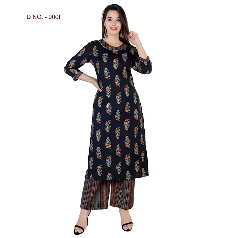 Women Rayon kurta with Palazzo