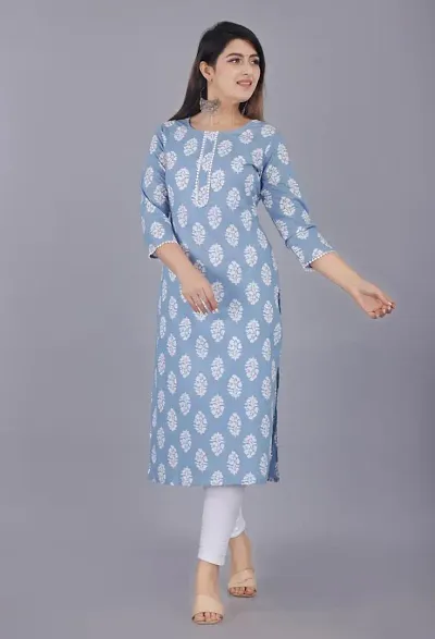 Fancy Rayon Printed A-line Kurtas