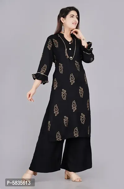 Women's Rayon Kurta Palazzo Set