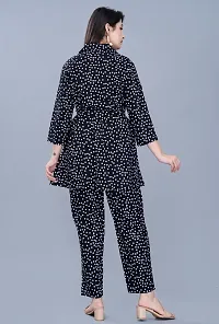 Black  White Polka Dot Co-ord Set Designer Dress-thumb1