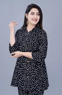 Black  White Polka Dot Co-ord Set Designer Dress-thumb2