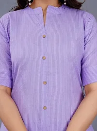 Purple Solid Pattern Rayon Kurtis With Palazzo Set-thumb2