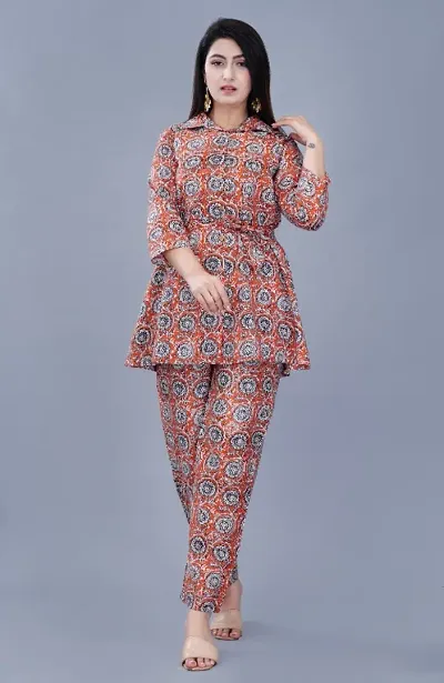 Stylish Cotton Printed Kurta Bottom Set