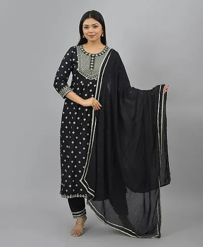 Trendy Angrakha Style Kurta Bottom Set