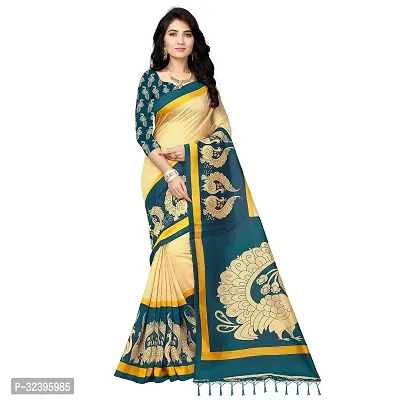 Beautiful Polycotton Printed Women Saree without Blouse piece-thumb0