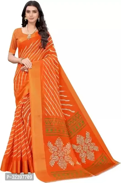 Beautiful Polycotton Striped Women Saree without Blouse piece-thumb0