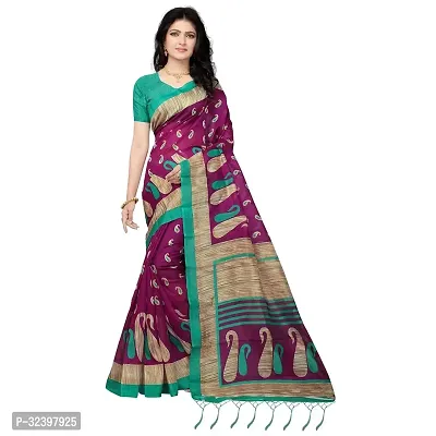 Beautiful Polycotton Printed Women Saree without Blouse piece-thumb0