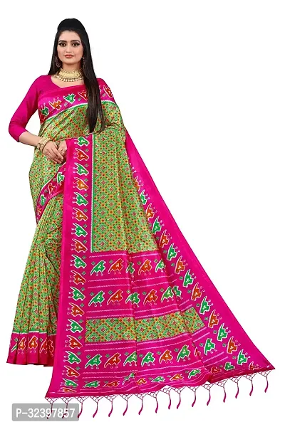 Beautiful Polycotton Printed Women Saree without Blouse piece-thumb0