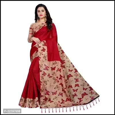 Beautiful Polycotton Printed Women Saree without Blouse piece-thumb0