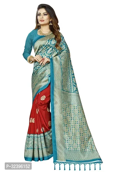 Beautiful Polycotton Printed Women Saree without Blouse piece-thumb0