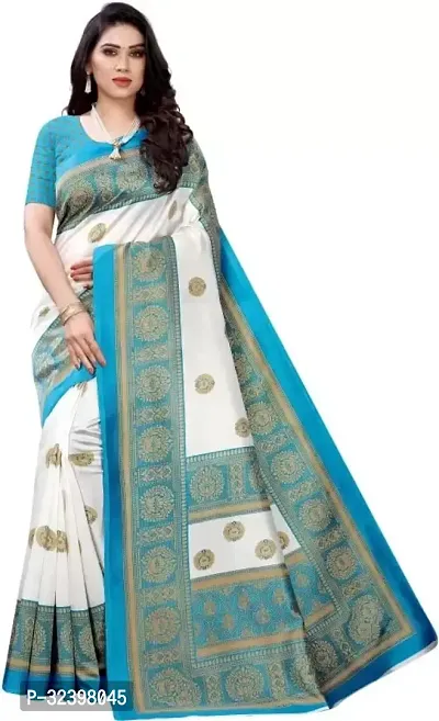 Beautiful Polycotton Printed Women Saree without Blouse piece-thumb0