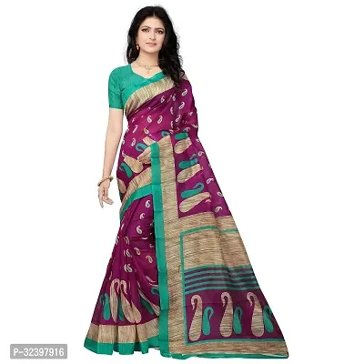 Beautiful Polycotton Printed Women Saree without Blouse piece-thumb0