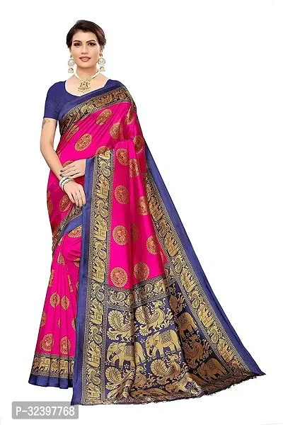 Beautiful Polycotton Printed Women Saree without Blouse piece-thumb0