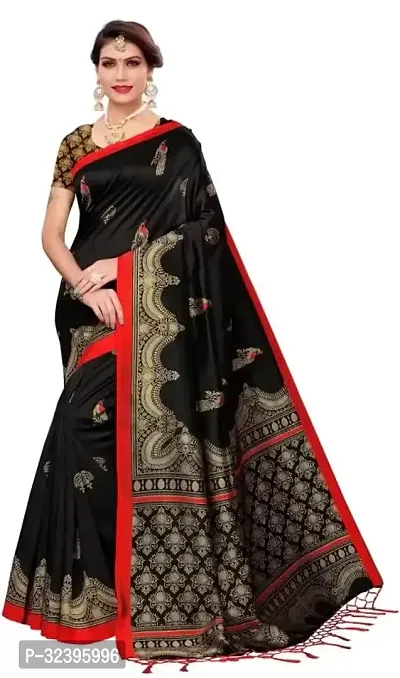 Beautiful Polycotton Printed Women Saree without Blouse piece-thumb0