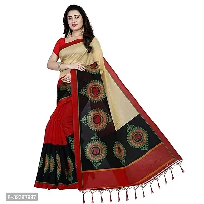 Beautiful Polycotton Printed Women Saree without Blouse piece-thumb0