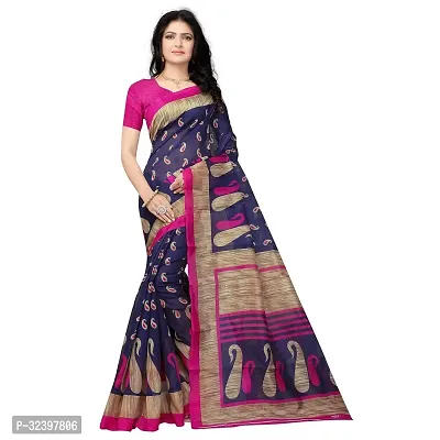 Beautiful Polycotton Printed Women Saree without Blouse piece-thumb0