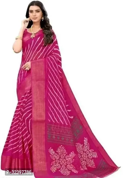 Beautiful Polycotton Striped Women Saree without Blouse piece-thumb0