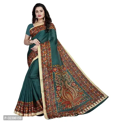 Beautiful Polycotton Printed Women Saree without Blouse piece-thumb0