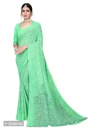 Beautiful Polycotton Embellished Women Saree without Blouse piece