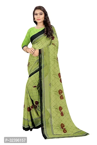 Beautiful Polycotton Printed Women Saree without Blouse piece-thumb0