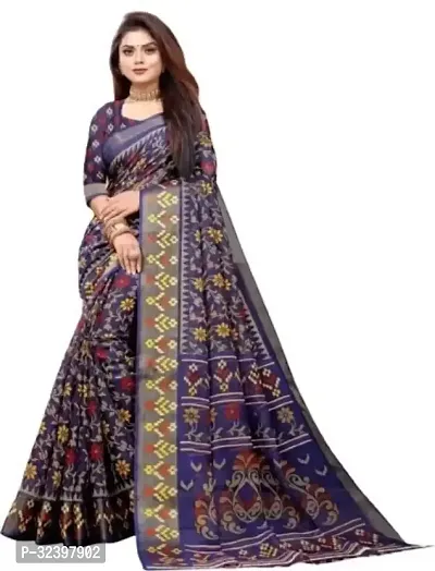 Beautiful Polycotton Printed Women Saree without Blouse piece-thumb0