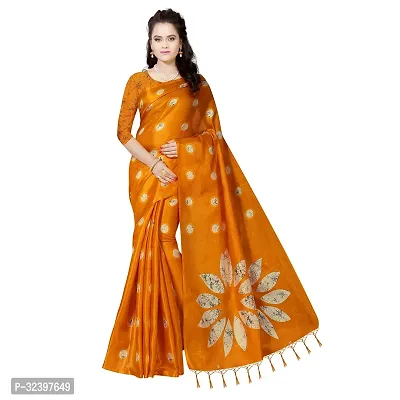 Beautiful Polycotton Printed Women Saree without Blouse piece-thumb0