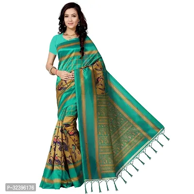 Beautiful Polycotton Printed Women Saree without Blouse piece-thumb0