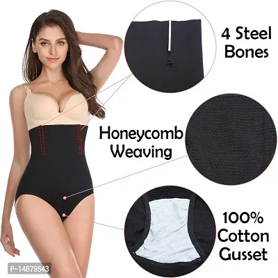 Buy Branzios Women?s Cotton Lycra Tummy Control 4-in-1 Blended High Waist  Tummy Thigh Shapewear (Black) Online In India At Discounted Prices