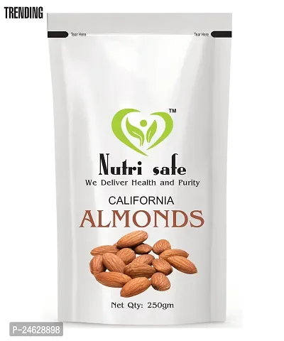 Nutri Safe Premium Natural California Almonds 250g-thumb0