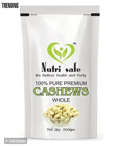 Nutri Safe Premium Natural Whole Cashews 500g-thumb0