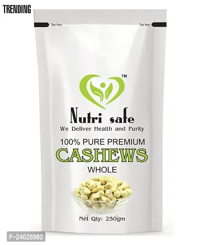 Nutri Safe Premium Natural Whole Cashews 250g