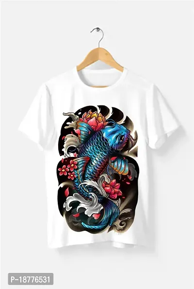 Stylish Fancy Polyester Printed Round Neck T-Shirts For Men-thumb0