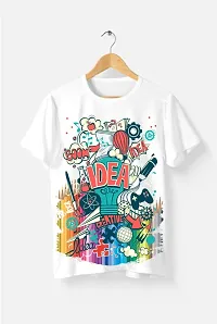 Stylish Fancy Polyester Printed Round Neck T-Shirts For Men-thumb1