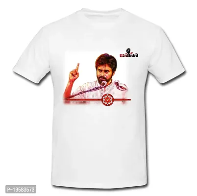 My God Kalyan Tshirt,Janasena Tshirt,Pawan Kalyan Tshirt,Pspk Tshirt,Power Star Tshirt,Pawanism Tshirt t6 (Large) White-thumb0