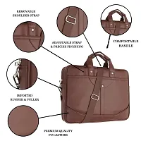 Stylish Brown  Fuax Leather Messenger Bag For Men And Women-thumb1