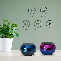 Mini Boost 4 Colorful Wireless Bluetooth Speakers Mini Electroplating Round Steel Speaker-thumb1