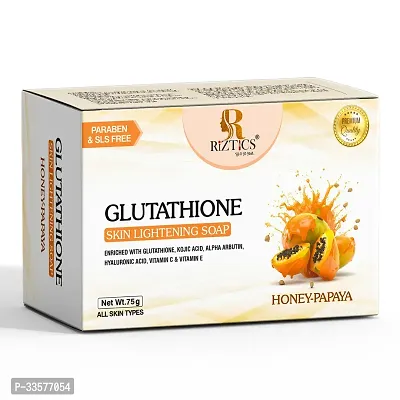 Riztics L-Glutathione Soap Reduces Sun Tan and Pigmentation with Kojic Acid, Vitamin C, Arbutin - 75 Grams-thumb0