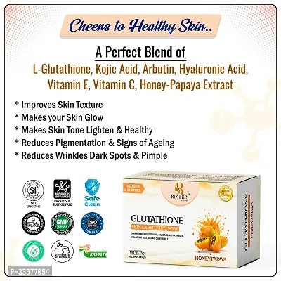 Riztics L-Glutathione Soap Reduces Sun Tan and Pigmentation with Kojic Acid, Vitamin C, Arbutin - 75 Grams-thumb3