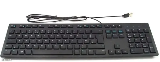 Dell KB216 Wired Multimedia USB Keyboard with Super Quite Plunger Keys with Spill-Resistant ndash; Black-thumb5