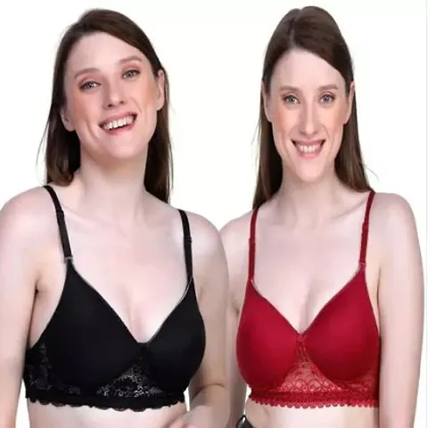 Women Lightly Padded Bra - Pack of 2