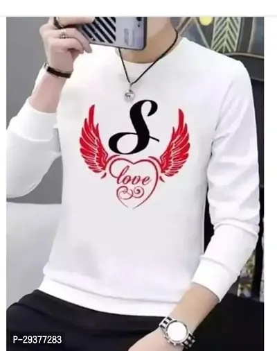 Trendy Men Printed Round Neck Polyester White T-Shirt-thumb0