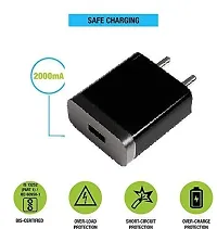 Ultra Fast Type C Charger for Xiaomi Redmi Note 8 Pro Like for Original Type-C Mobile Charger Adapter Wall Charger | Android Charger with 1 M Type-C Charging Data Cable (2.4 Amp, Black) (KTN202100TYPECMI0094)-thumb4